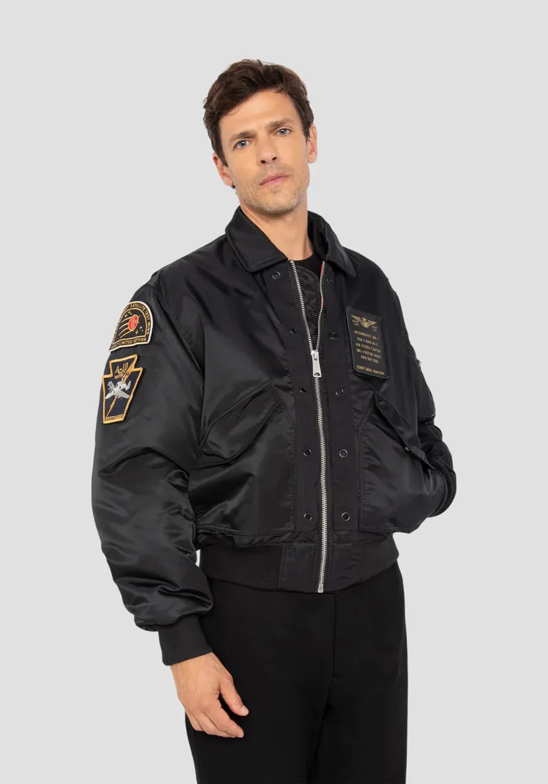 Schott N.Y.C Bomber Μπουφάν της σειράς Badgé Cwu - CW12RS Black