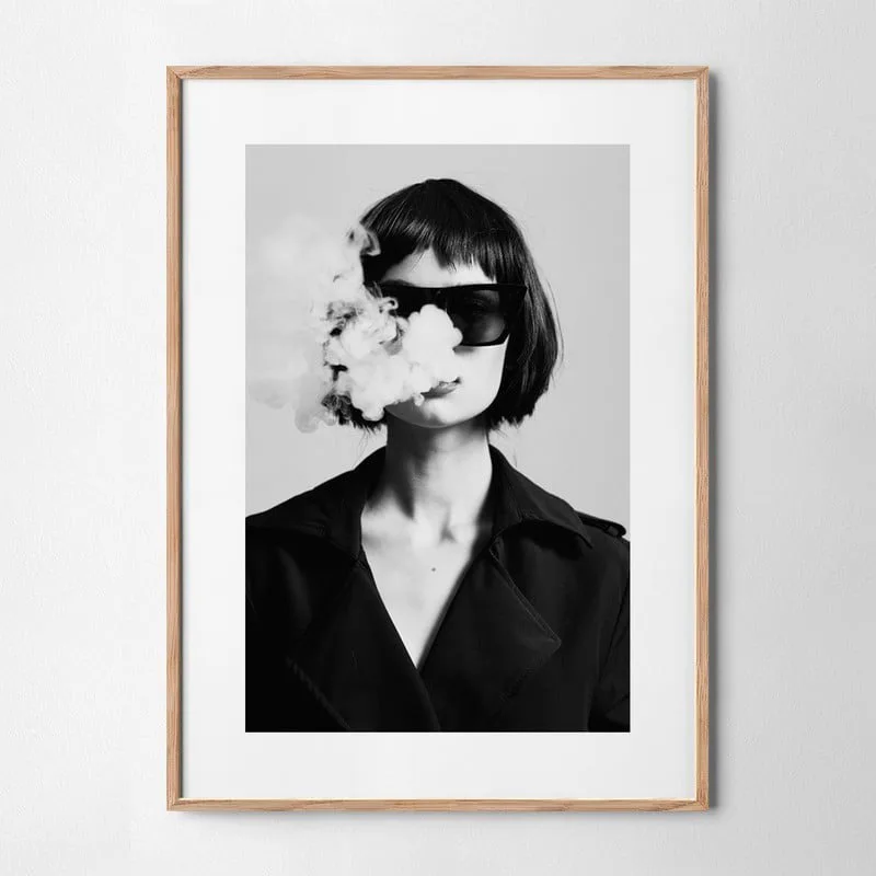 Πόστερ PORTRAIT OF WOMAN SMOKING