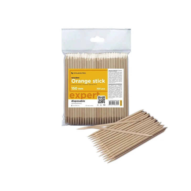 Staleks Wooden stick Expert orange 150 mm 100 pieces