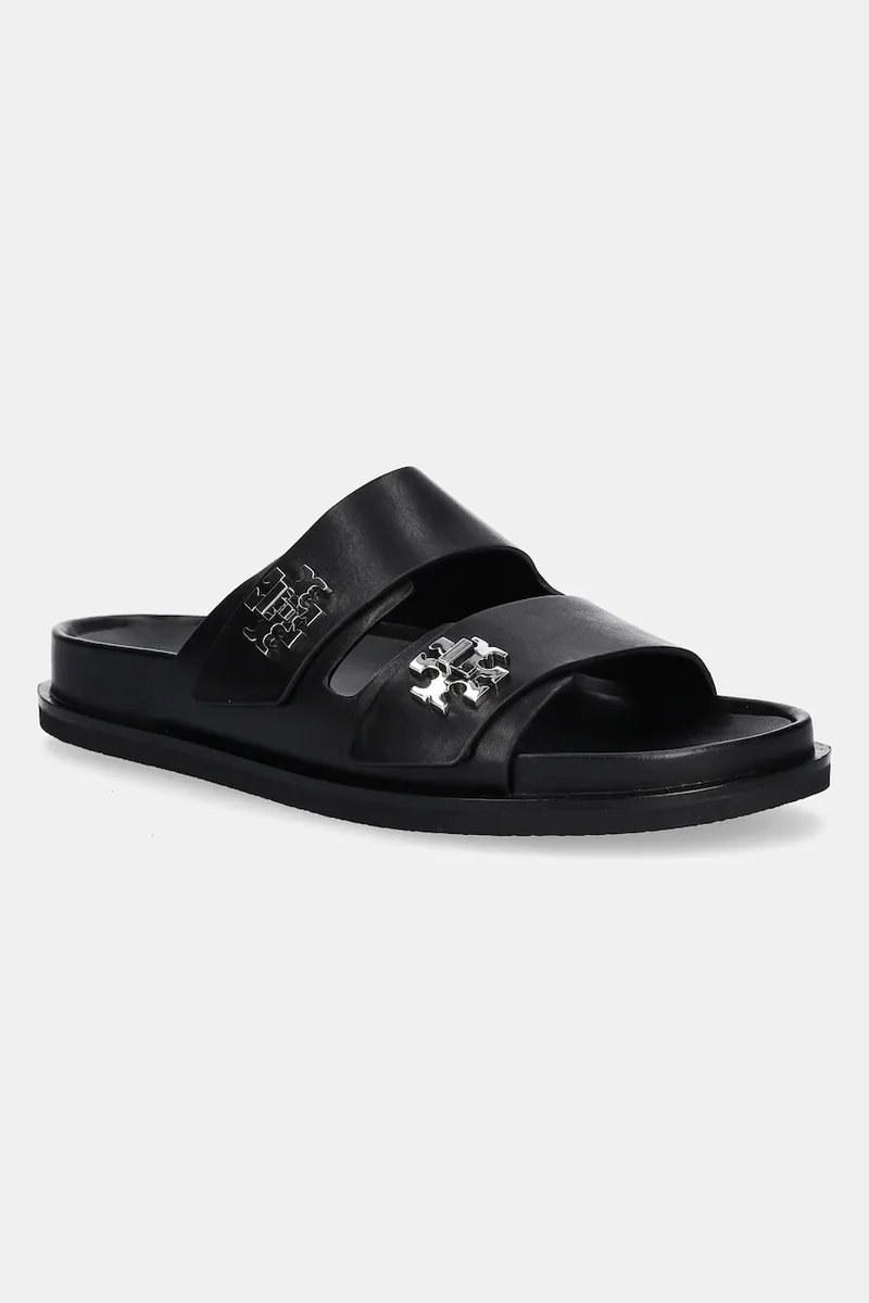 Δερμάτινες παντόφλες Tory Burch T Lock Sport Slide