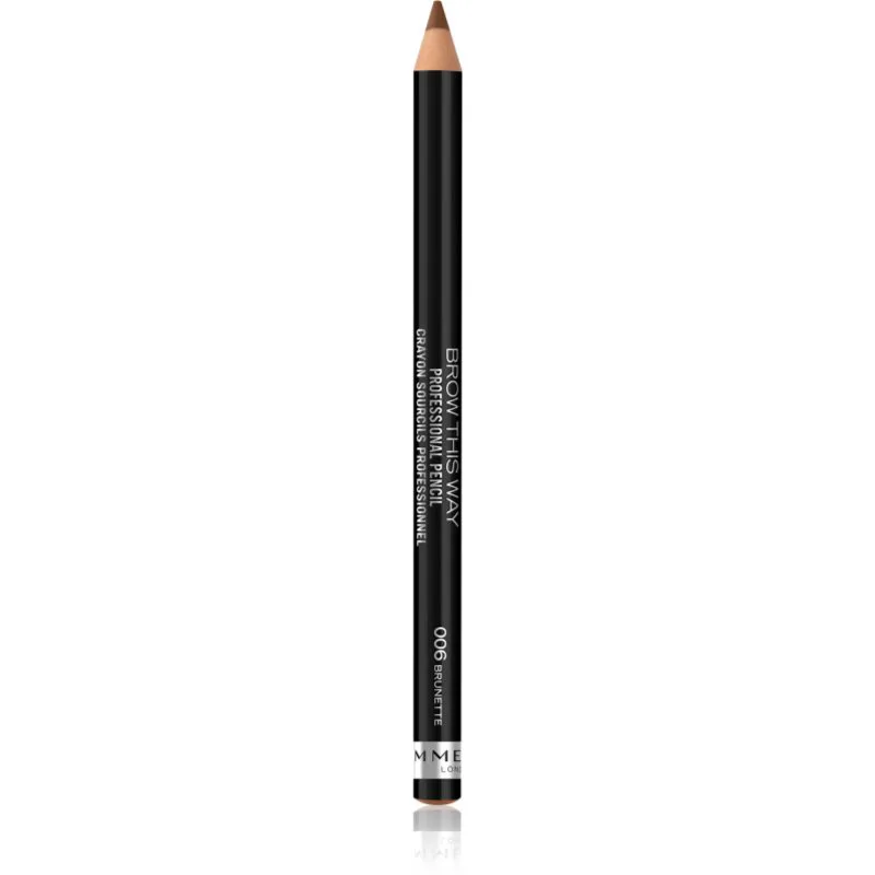 Rimmel Brow This Way μολύβι για τα φρύδια με βούρτσα απόχρωση 006 Brunette 1,4 γρ