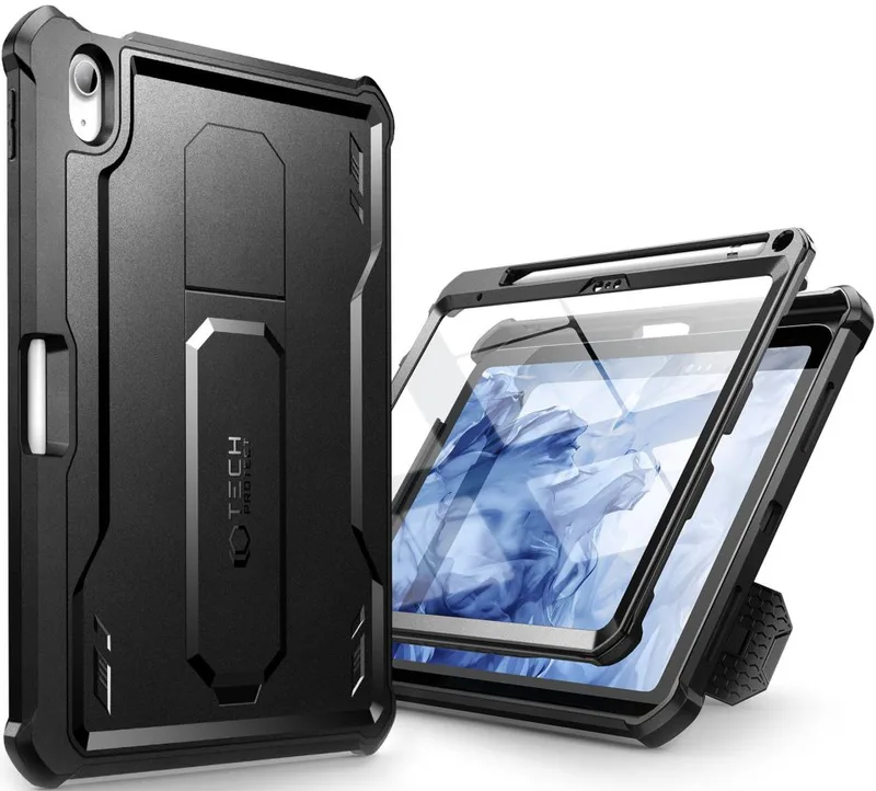 Tech-Protect Kevlar Pro - Full Body Ανθεκτική Θήκη - Apple iPad (A16) 11th Gen. 2025 11" / 10th Gen. 2022 10.9" με Υποδοχή Apple Pencil - Black (9490713934661)