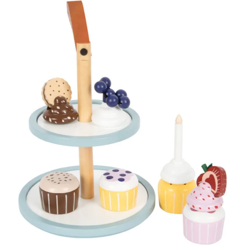 Small foot Tasty Cupcake Display Tray σετ παιχνιδιών από ξύλο 3 y+ 13 τμχ