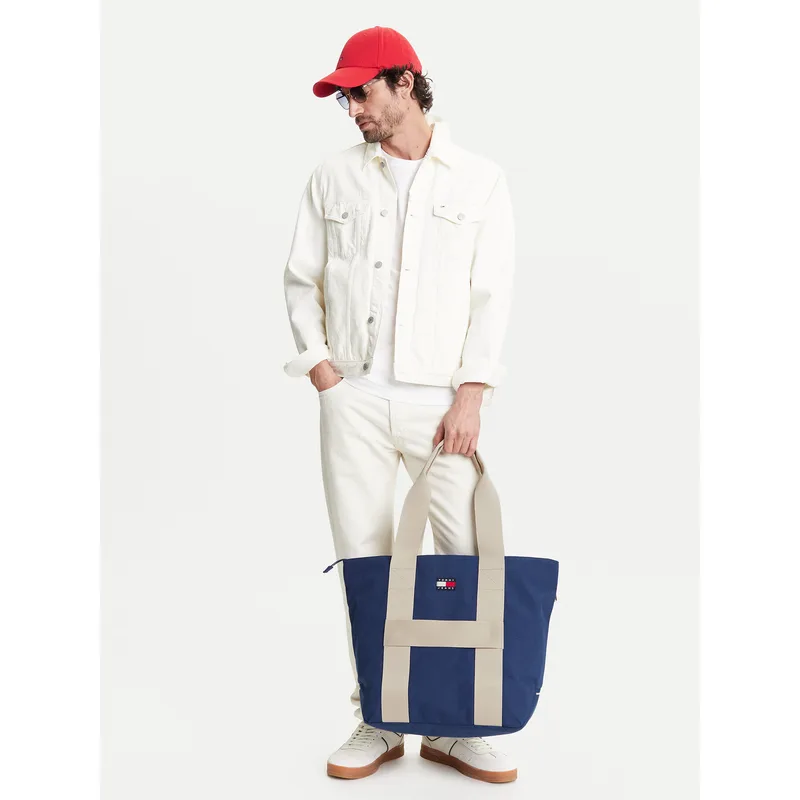 Σάκος Tommy Jeans Tjm Retro Cool Tote AM0AM13278 Σκούρο μπλε