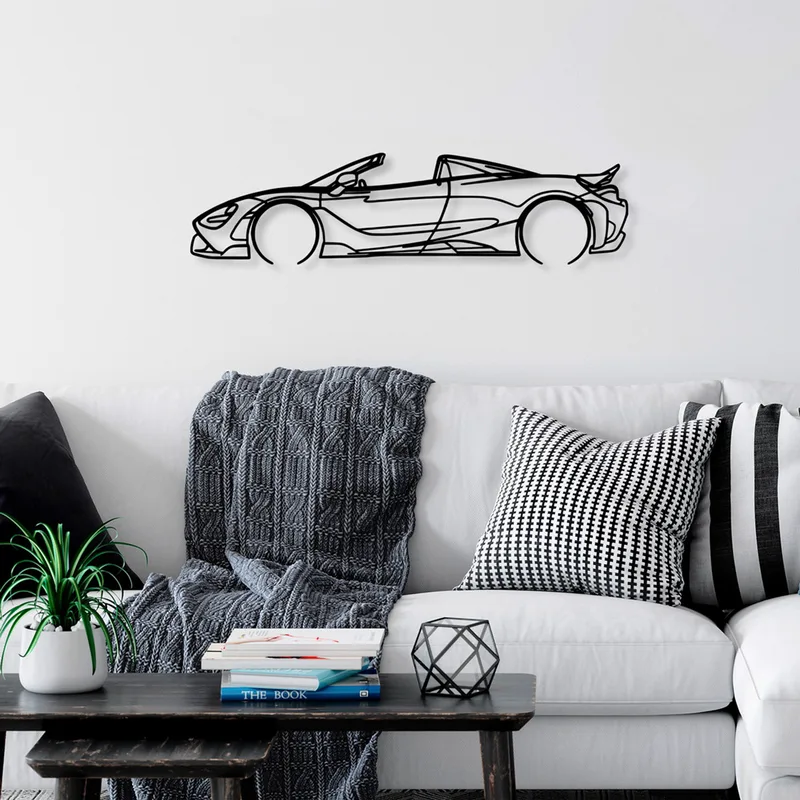 Μεταλλικό Διακοσμητικό Τοίχου Mclaren 720S Silhouette 891Tnl2362 70x17 cm