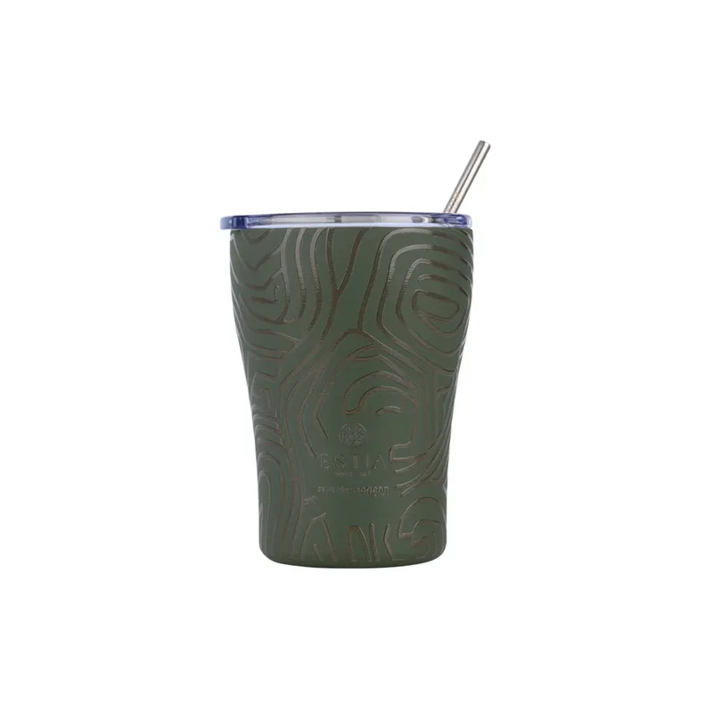 Κούπα θερμός με καλαμάκι 350ml Estia Save the Aegean - Olive Flow