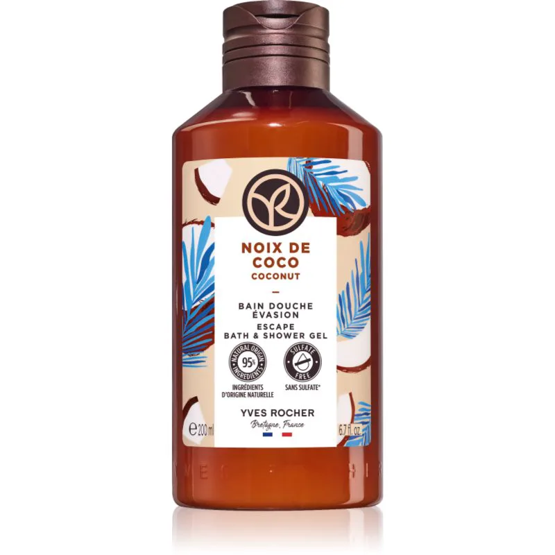 Yves Rocher Bain de Nature θρεπτικό τζελ για ντους Coconut 200 ml