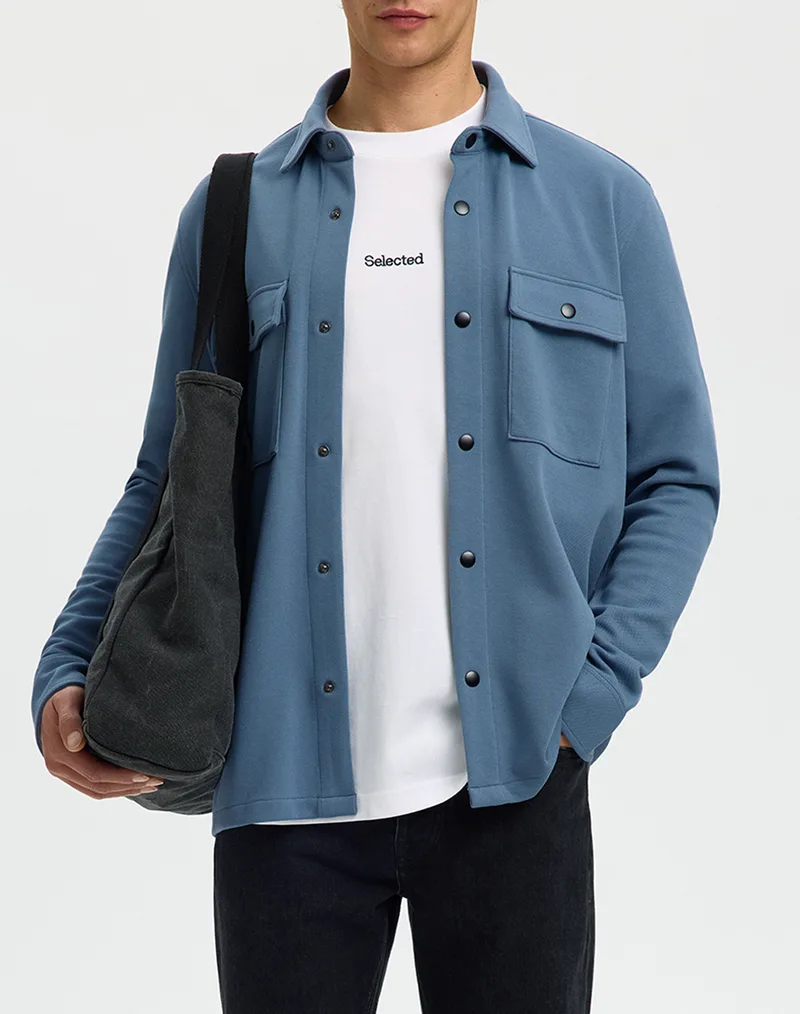 SELECTED SLHJACKIE SWEAT JACKET NOOS 16085115-Blue Mirage Blue