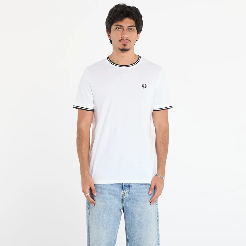 T-shirt FRED PERRY Twin Tipped T-Shirt White M