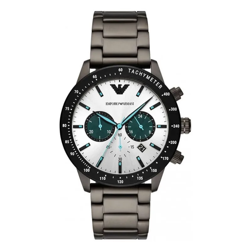 EMPORIO ARMANI Mario Black Stainless Steel Chronograph AR11471