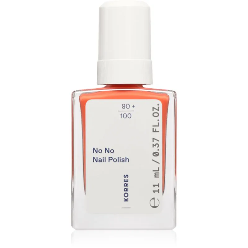 Korres No No Nail Polish περιποιητικό βερνίκι νυχιών απόχρωση 43 Summer Peach 11 ml