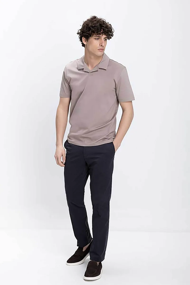 Kaiser Hoff ανδρικό παντελόνι chino Regular Fit - D124001321107100 Μπλε Σκούρο