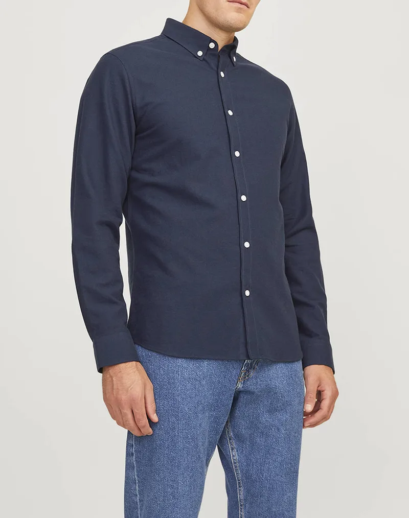 JJ REBEL JREBOSCAR SHIRT LS NOOS 12264384-Navy Blazer NavyBlue