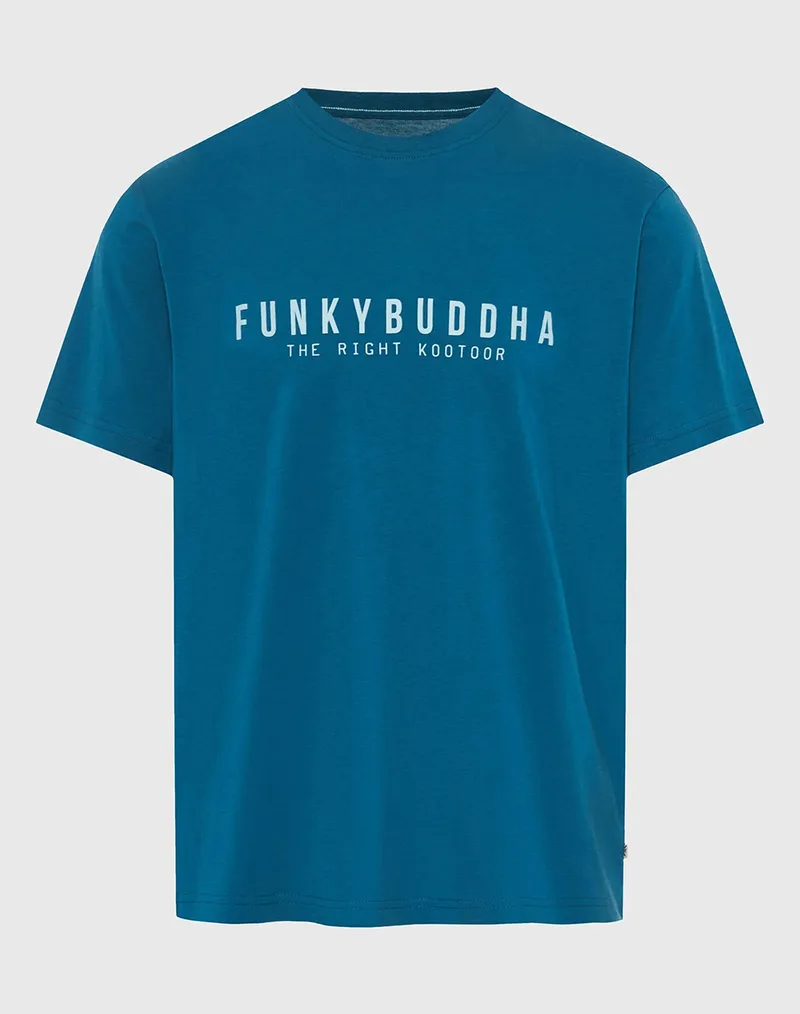 FUNKY BUDDHA T-Shirts FBM013-011-04-OCEAN DEPTH OceanBlue