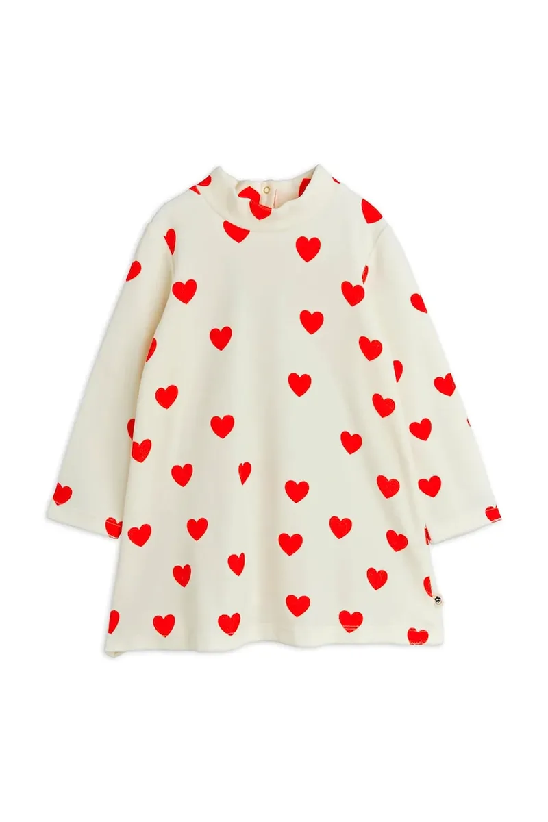 Παιδικό βελούδινο φόρεμα Mini Rodini Hearts