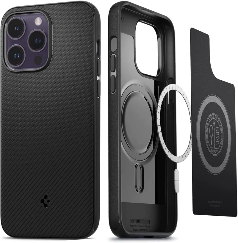 Spigen Mag Armor MagFit - Θήκη Σιλικόνης MagSafe Apple iPhone 14 Pro - Matte Black (ACS04989)