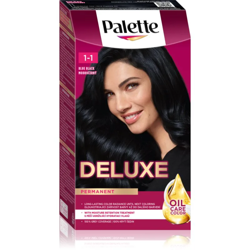 Schwarzkopf Palette Deluxe μόνιμη βαφή μαλλιών απόχρωση 1-1 909 Blue Black 1 τμχ