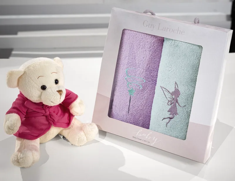 Σετ Βρεφικές Πετσέτες 2 Τεμαχίων Guy Laroche Baby Towels Girl Set 4 35x50