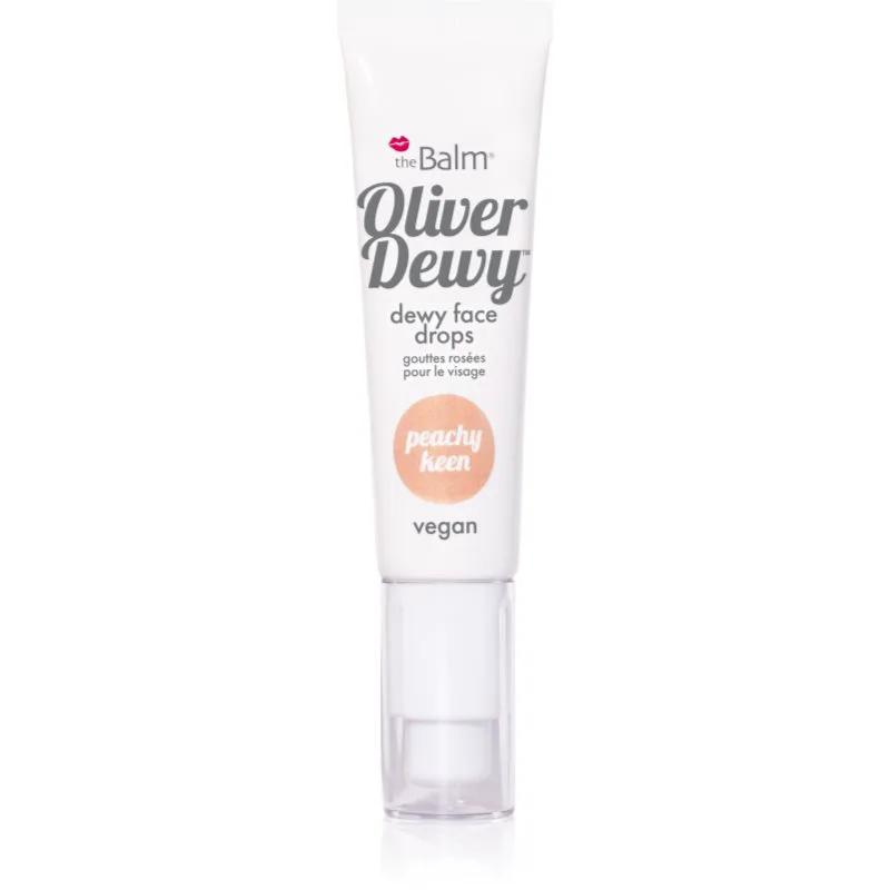 theBalm Oliver Dewy Face Drops υγρό λαμπρυντικό απόχρωση Peachy Keen 28 ml