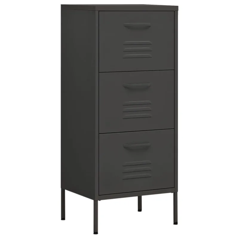 vidaXL Ντουλάπι Αποθήκευσης Ανθρακί 42,5x35x101,5 εκ. από Ατσάλι
