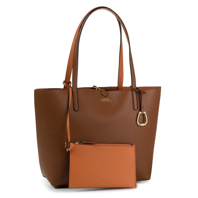 Τσάντα LAUREN RALPH LAUREN Rvrsble Tote 431795329002 Καφέ