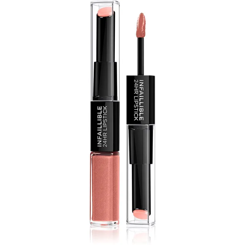 L’Oréal Paris Infallible μακράς διαρκείας κραγιόν και λιπ γκλος 2 σε 1 απόχρωση 312 Incessant Russet 5 μλ