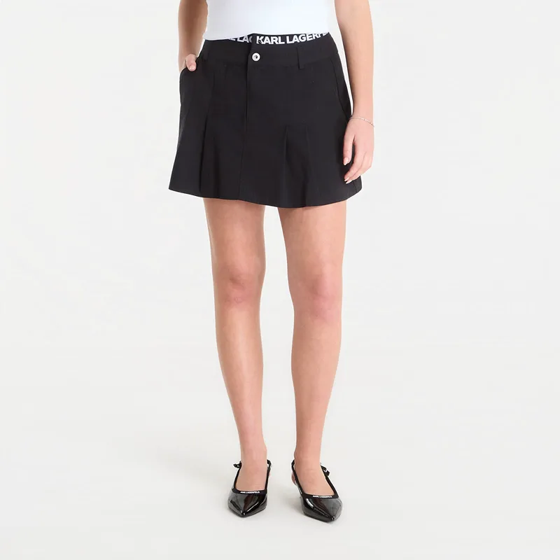 Φούστα Karl Lagerfeld Jeans Pleated Logo Skirt Black S