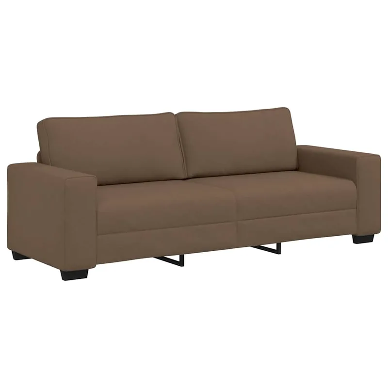 vidaXL Τριθέσιος Καναπές Καφέ 220x77x82 εκ. Ύφασμα