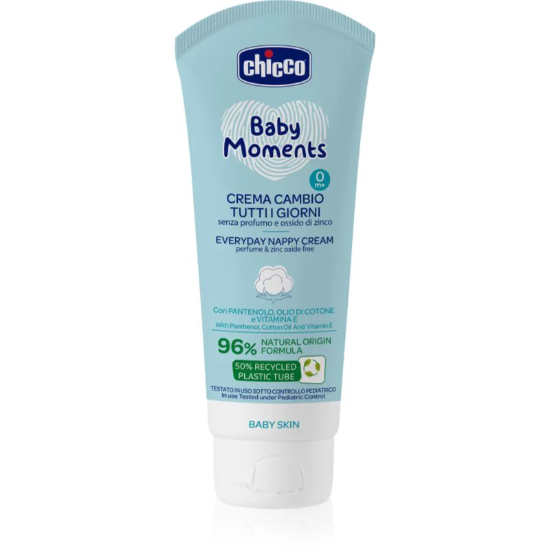 Chicco Baby Moments Everyday Nappy Cream κρέμα για την καθημερινή περιποίηση του μωρού χωρίς άρωμα 100 ml