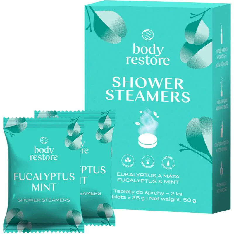 Body Restore Eucalyptus & Mint Shower Steamers ταμπλέτες ντους 2x25 γρ