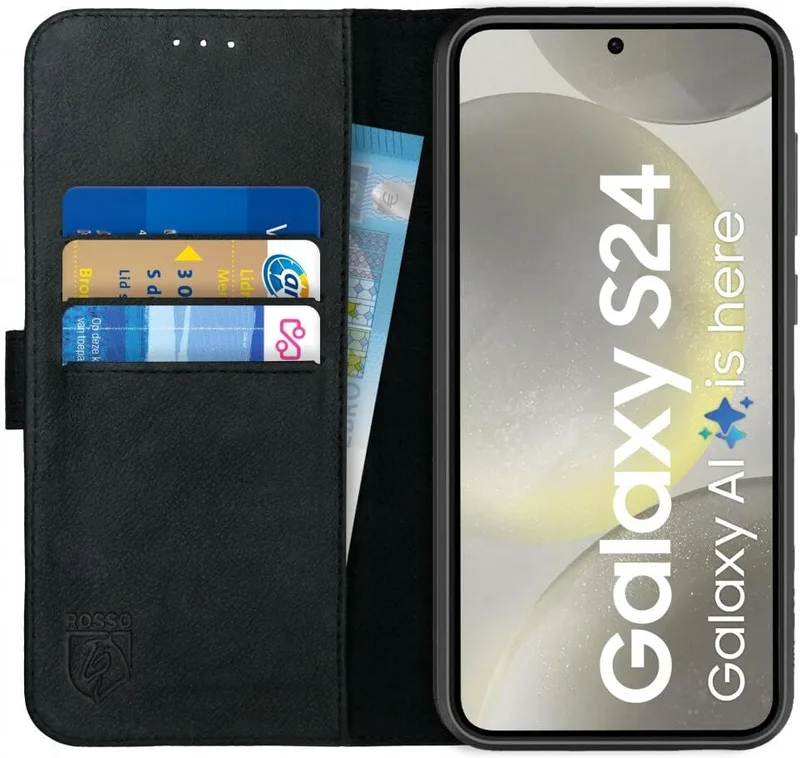 Δερμάτινη Θήκη Πορτοφόλι - Samsung Galaxy S24 - Κόκκινο Deluxe - Black (8719246427060)