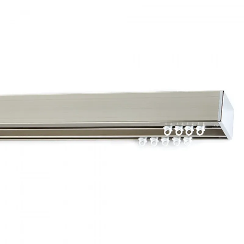 Σιδηρόδρομος Διπλός Prisma σειρά 02626 σε Inox Χρώμιο (Μήκος 240cm)