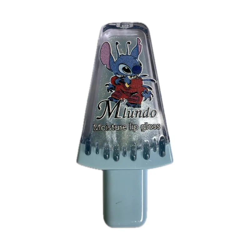 Lip Gloss Strass Διάφανο Stitchh με διακριτικό άρωμα φρούτων Γαλάζιο
