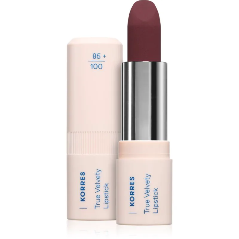 Korres True Velvety Lipstick Κρεμώδες κραγιόν με σατέν φινίρισμα απόχρωση Wine Red 3 γρ