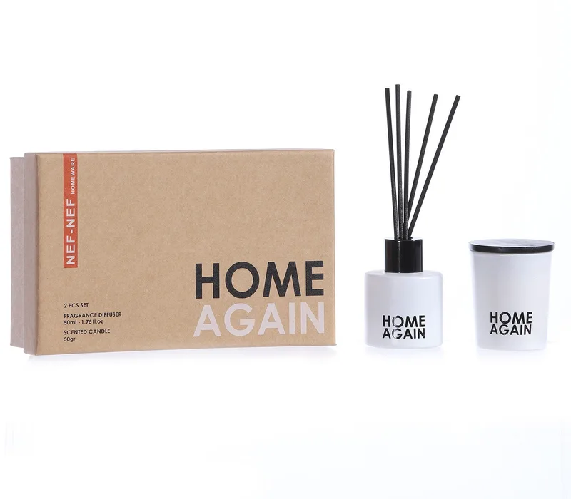 Αρωματικό Χώρου Nef-Nef Me Στικς Home Again White 70gr+50ml