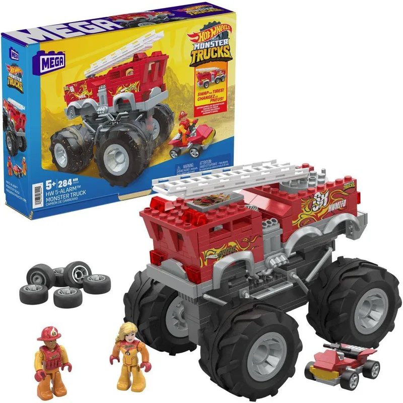 MEGA HOT WHEELS MONSTER TRUCKS ΠΥΡΟΣΒΕΣΤΙΚΟ ΟΧΗΜΑ 2 ΣΕ 1 (HHD19)
