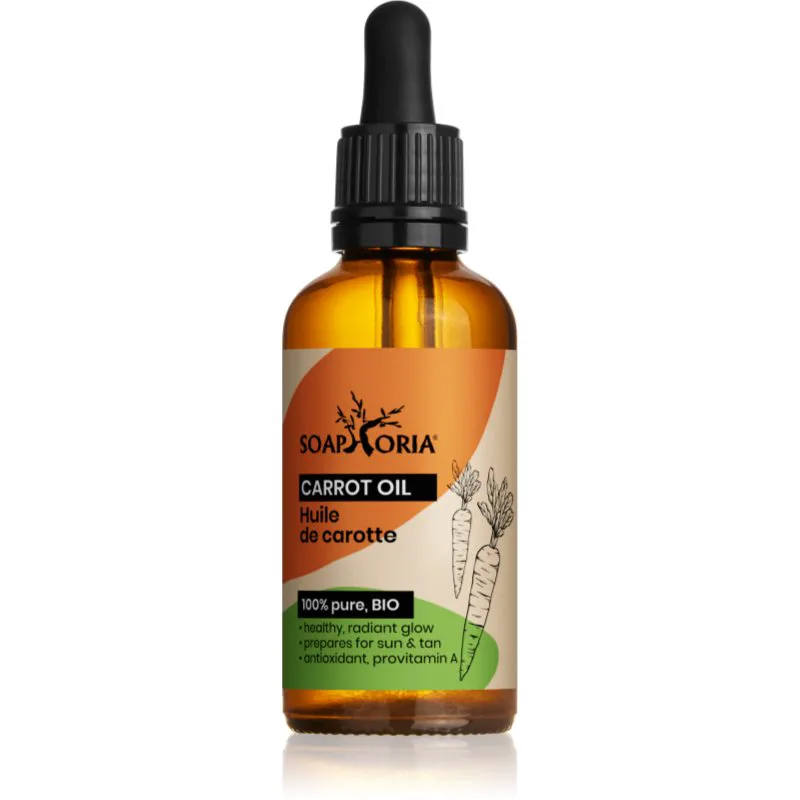 Soaphoria Organic Carrot Oil θρεπτικό λάδι καρότου Για πρόσωπο, σώμα και μαλλιά 50 ml