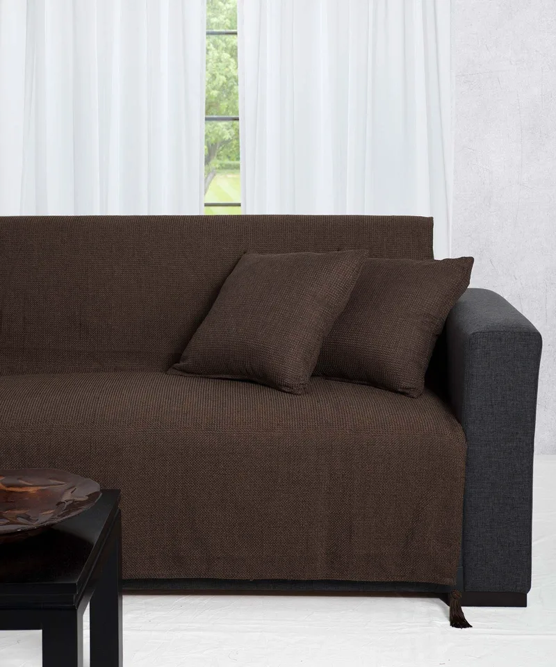 Ριχτάρι Τριθέσιου Silk Fashion 9925 Καφέ 180x300