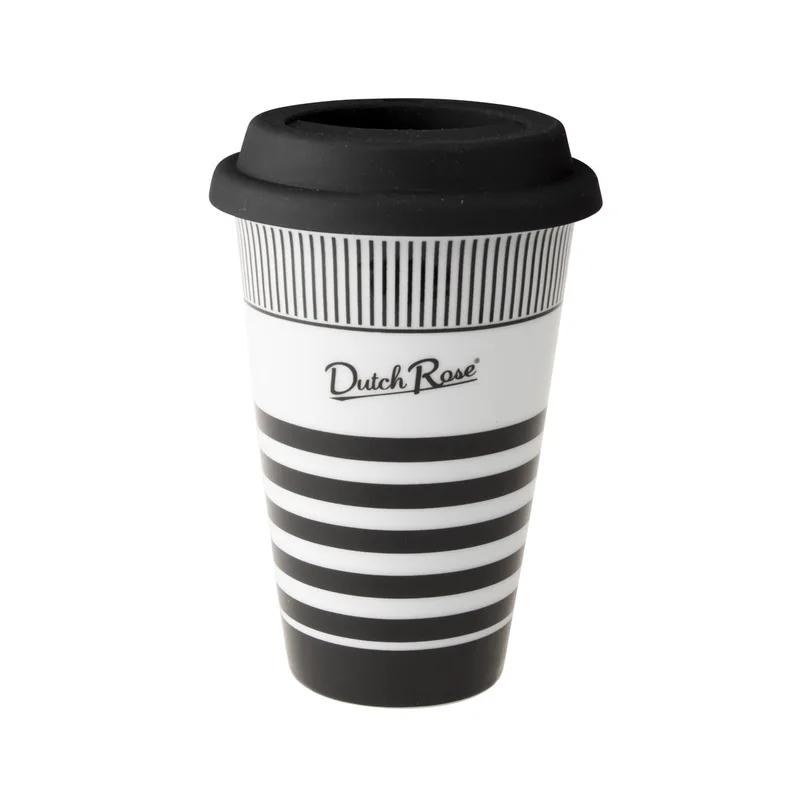 Dutch Rose Κούπα Πορσελάνης Stripe Fine Bone China 370ml