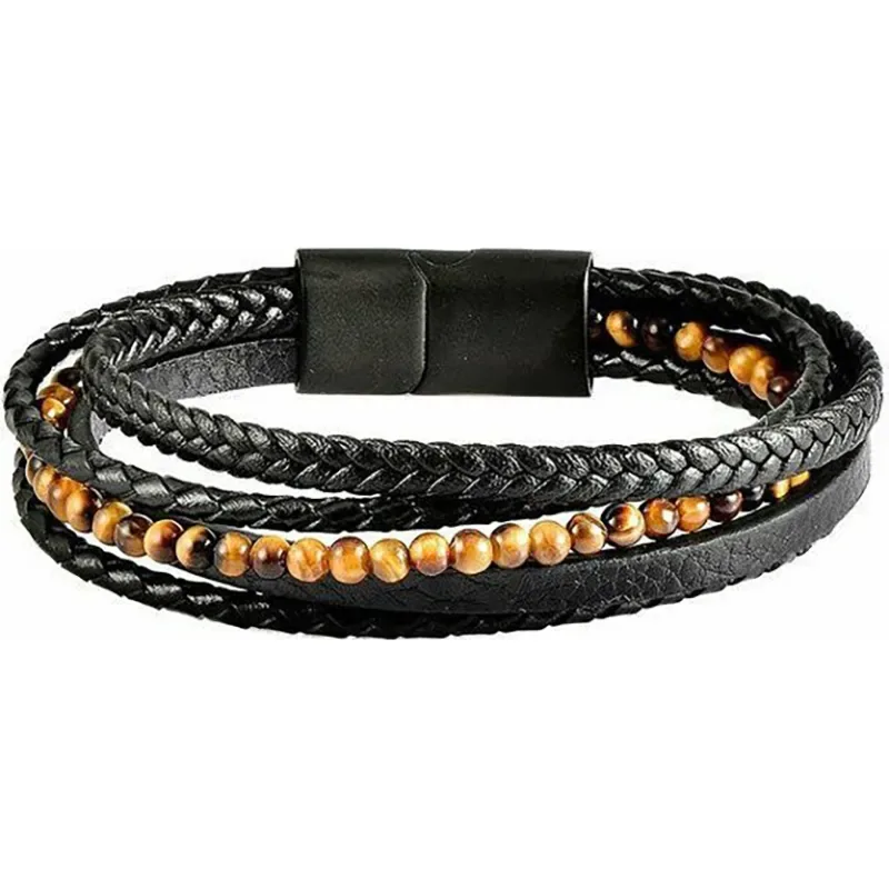 Τριπλό δερμάτινο βραχιόλι U.S. POLO JW9136BR JW9136BR Ατσάλι