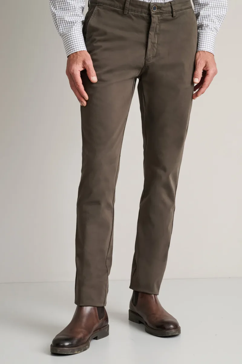 Navy and Green Ανδρικό Παντελόνι Chinos 24AG.1003MFA/201K.8 Cafe Noir Καφέ