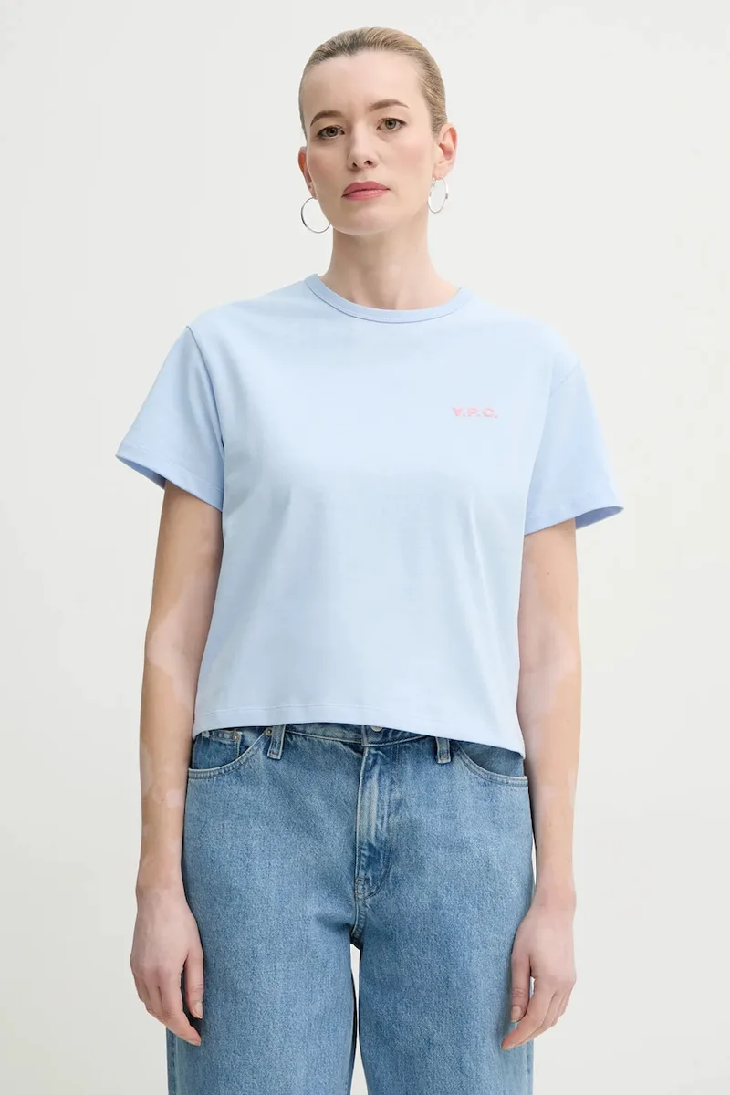 Βαμβακερό μπλουζάκι A.P.C. t-shirt boxy petit vpc