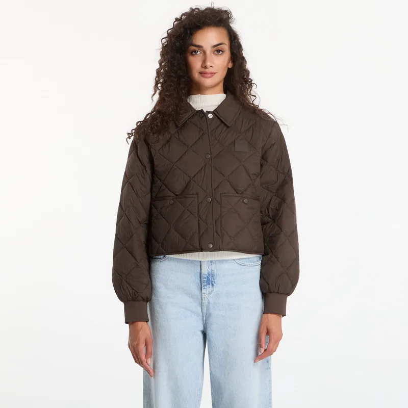 Μπουφάν Calvin Klein Jeans Ulw Short Seasonal Quilted Liner Jacket Dark Coffee XS