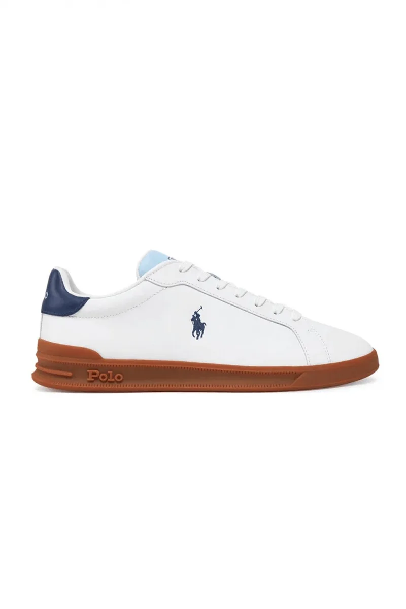 RALPH LAUREN ΠΑΠΟΥΤΣΙΑ SNEAKERS HRT-CRT-SK-LTL ΛΕΥΚΟ-ΜΠΛΕ
