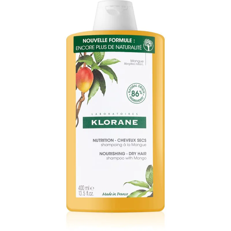 Klorane Mango Nourishing Shampoo Dry Hair εντατικά θρεπτικό σαμπουάν για ξηρά μαλλιά 400 ml