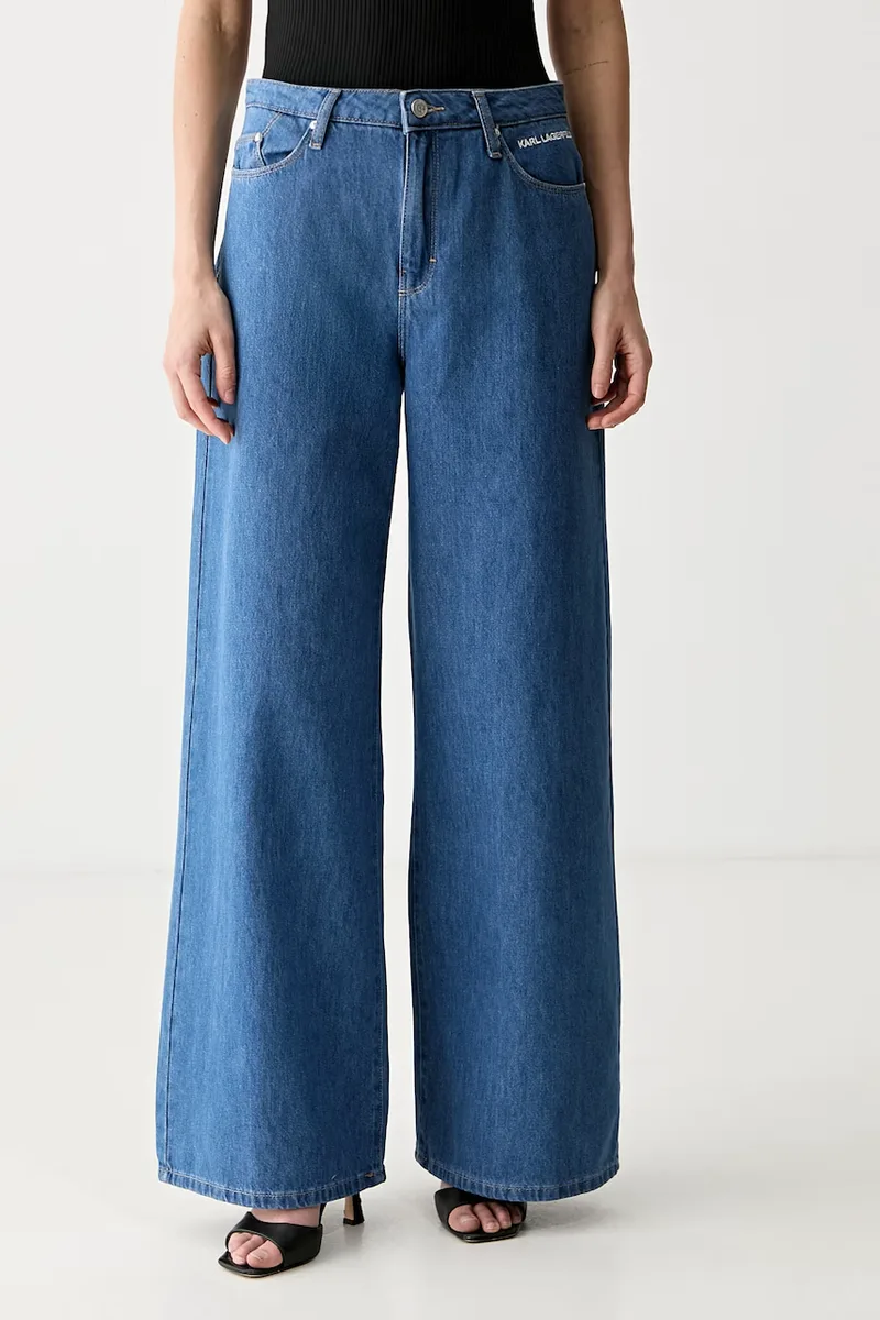 Karl Lagerfeld Τζιν wide leg Γυναικεία IKON