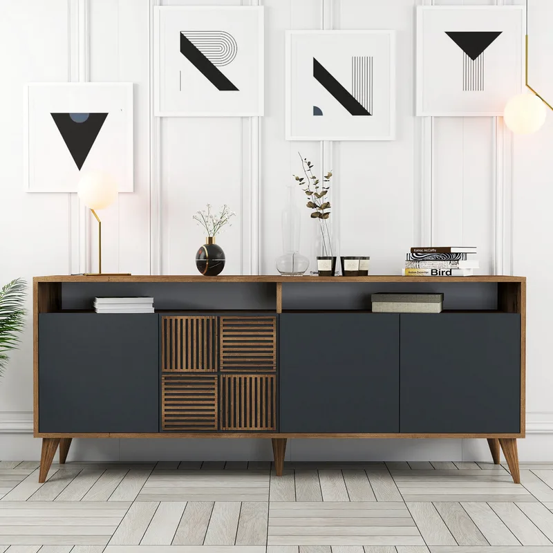 Κονσόλα Milan - Walnut, Anthracite 845Hct5315 (180x78x35)