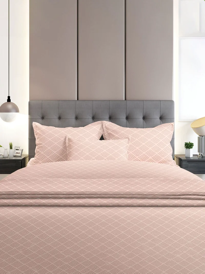 Σετ Σεντόνια Φανελένια Sunshine Home 2048 Ροζ Μονά 160x260