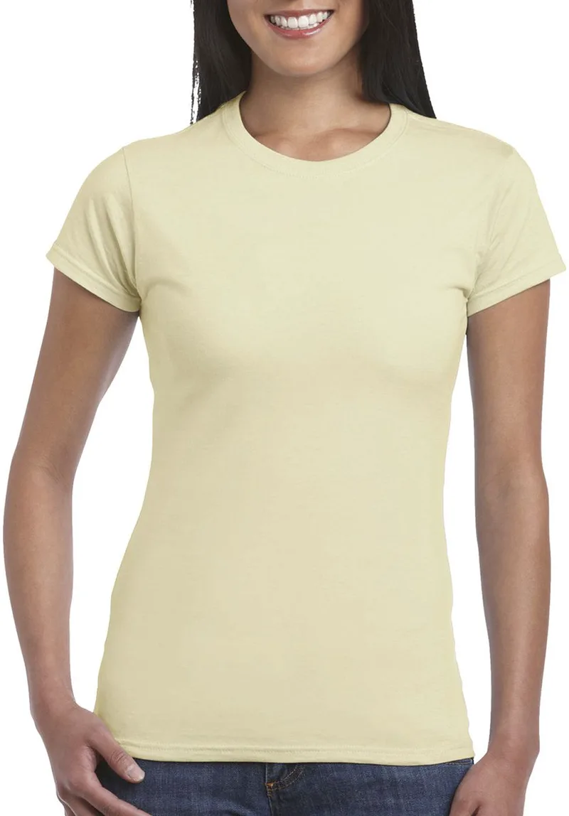 Γυναικείο T-Shirt 64000L Gildan Fitted Ring Spun Sand