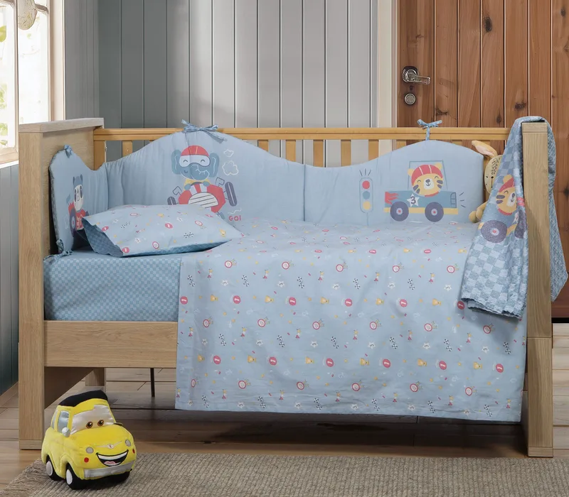 Σετ Σεντόνια Κούνιας 3 Τεμαχίων Nef-Nef Super Boy Blue 120x170